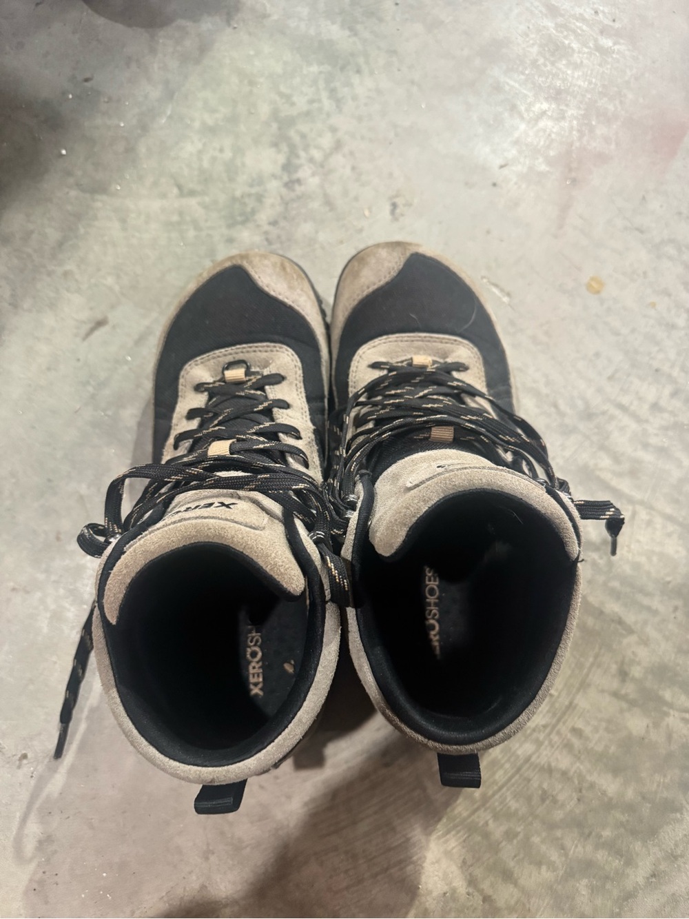 Men’s Black and Taupe Waterproof Hiking Boots